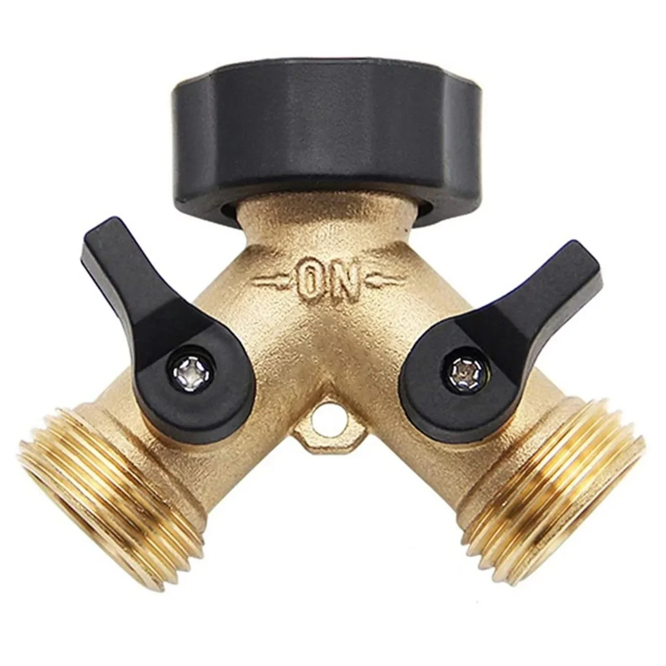 Lefree Yard Garden Hose Splitter 2 Way Heavy Duty Brass, 3/4", 1 Pack