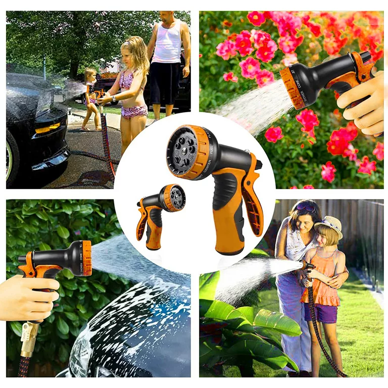 Expandable Garden Hose Outdoor Flexible Water Hoses for Yard Orange